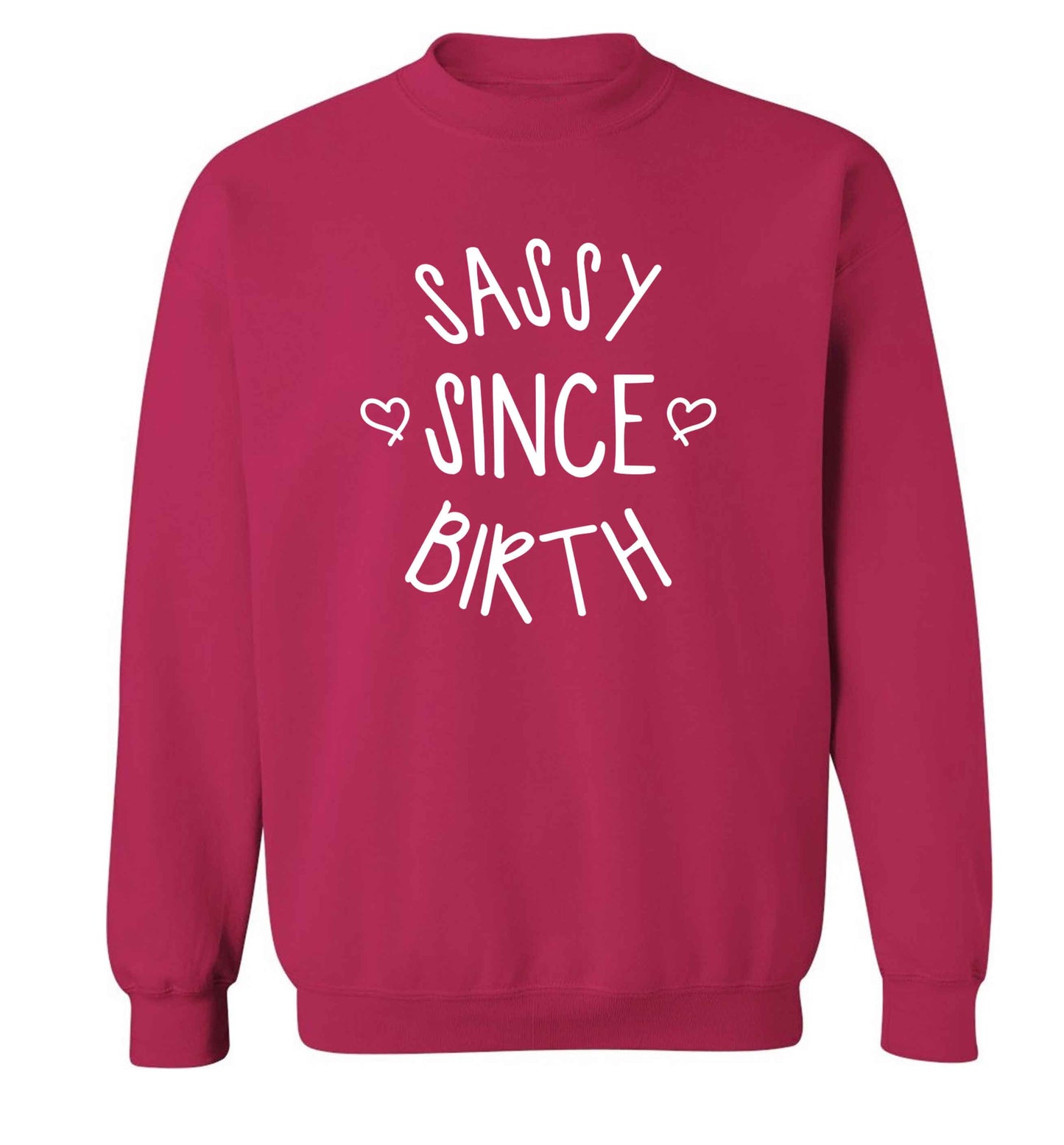 Sassy since birth adult's unisex pink sweater 2XL