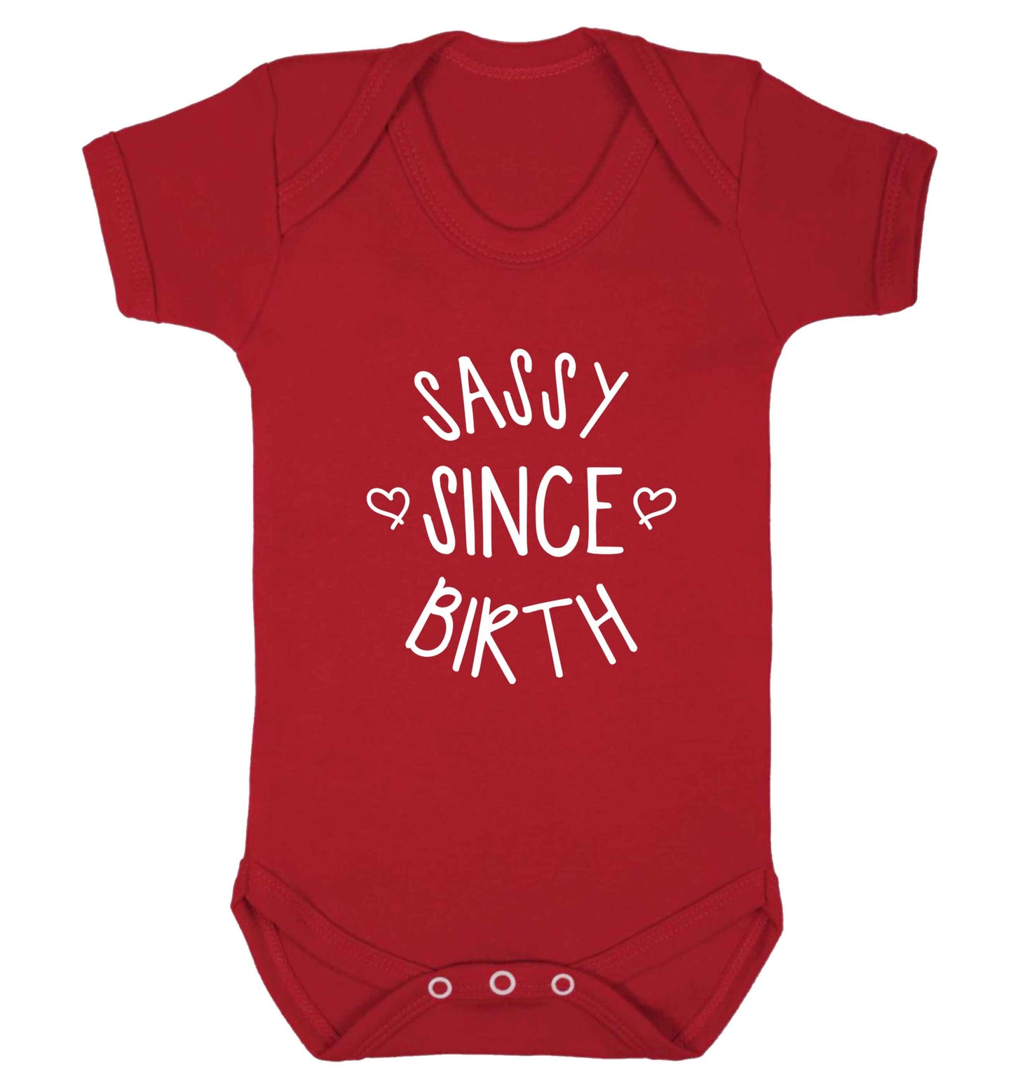 Sassy since birth baby bodysuit red 18-24 months