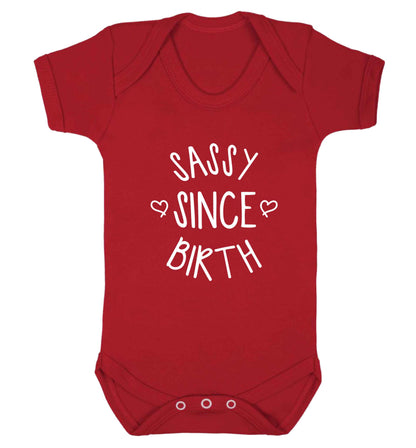 Sassy since birth baby bodysuit red 18-24 months