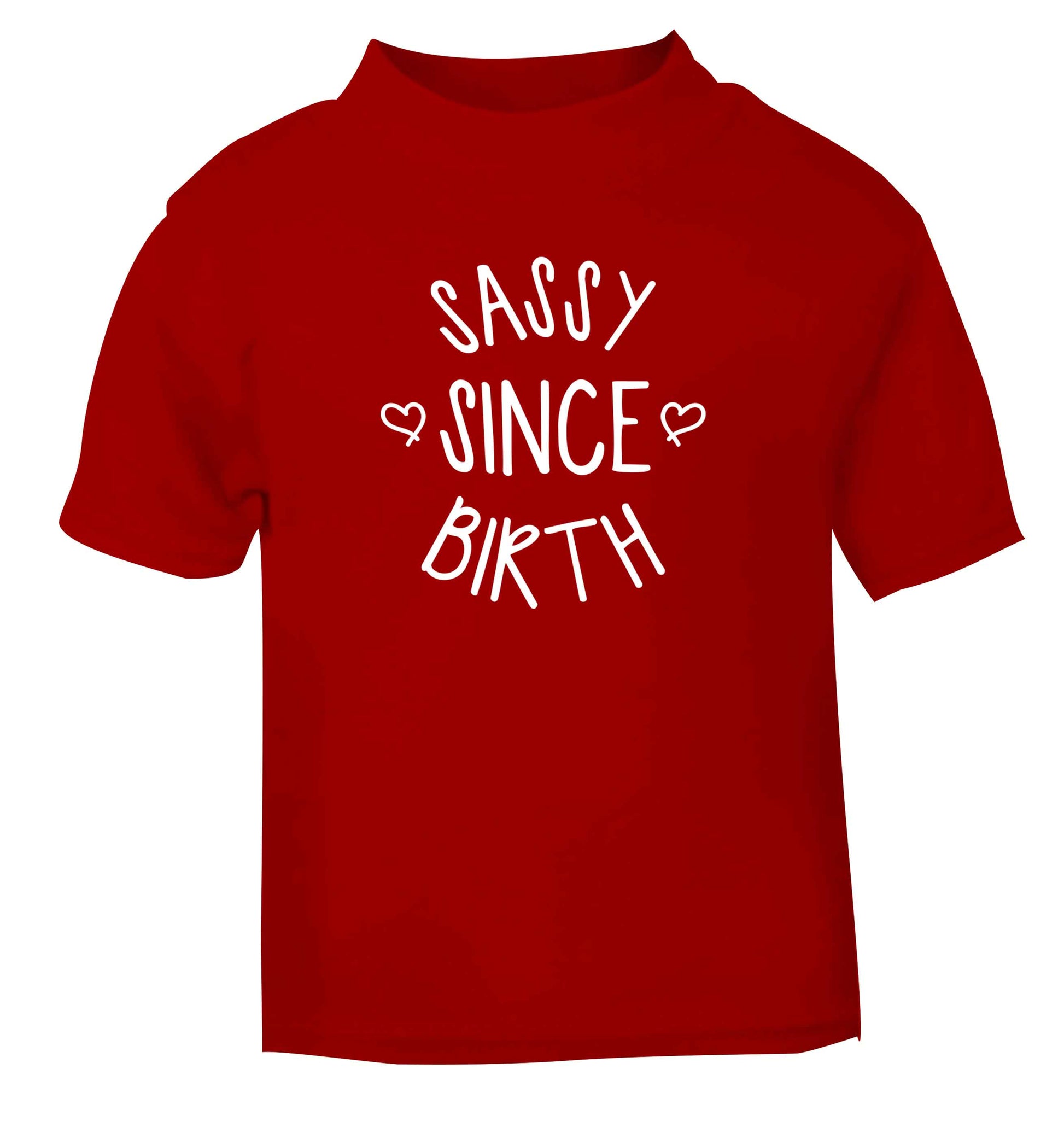 Sassy since birth red baby toddler Tshirt 2 Years