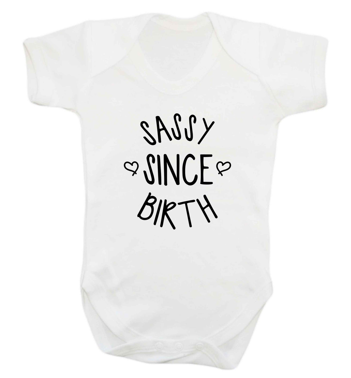 Sassy since birth baby bodysuit white 18-24 months
