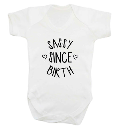 Sassy since birth baby bodysuit white 18-24 months