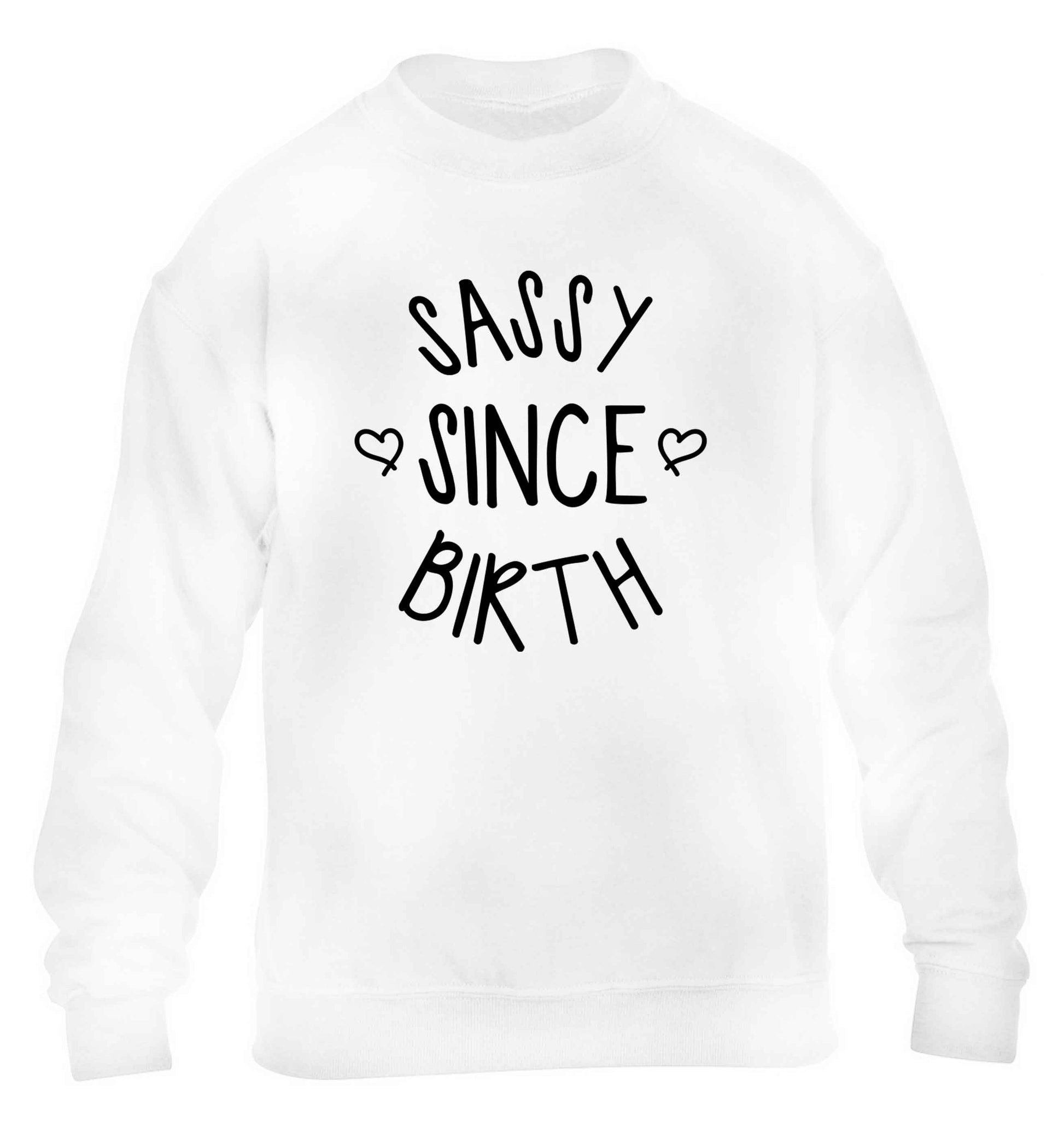 Sassy since birth children's white sweater 12-13 Years