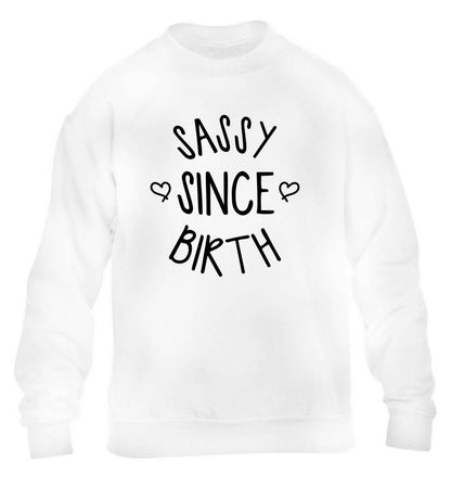 Sassy since birth children's white sweater 12-13 Years