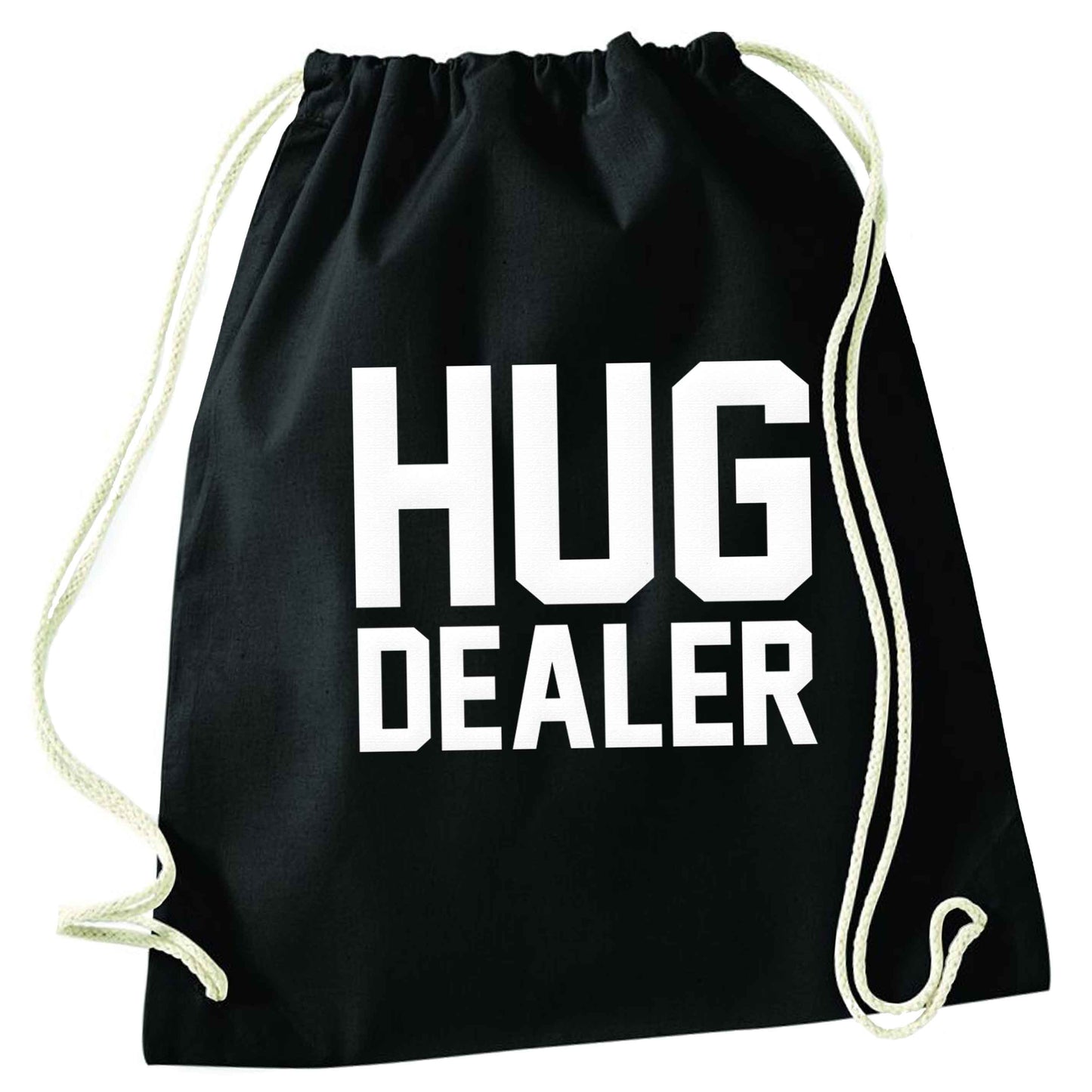 Hug dealer black drawstring bag