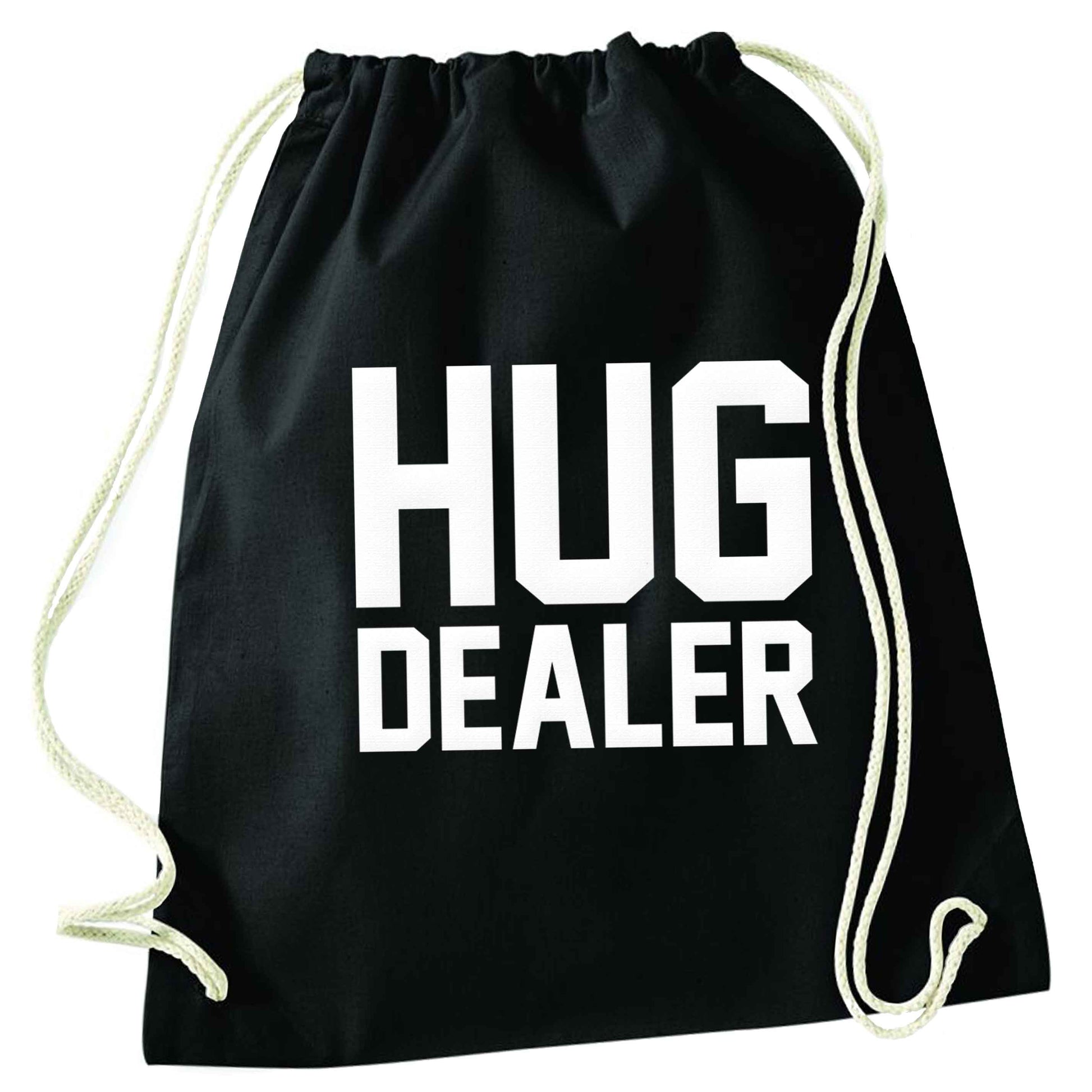 Hug dealer black drawstring bag