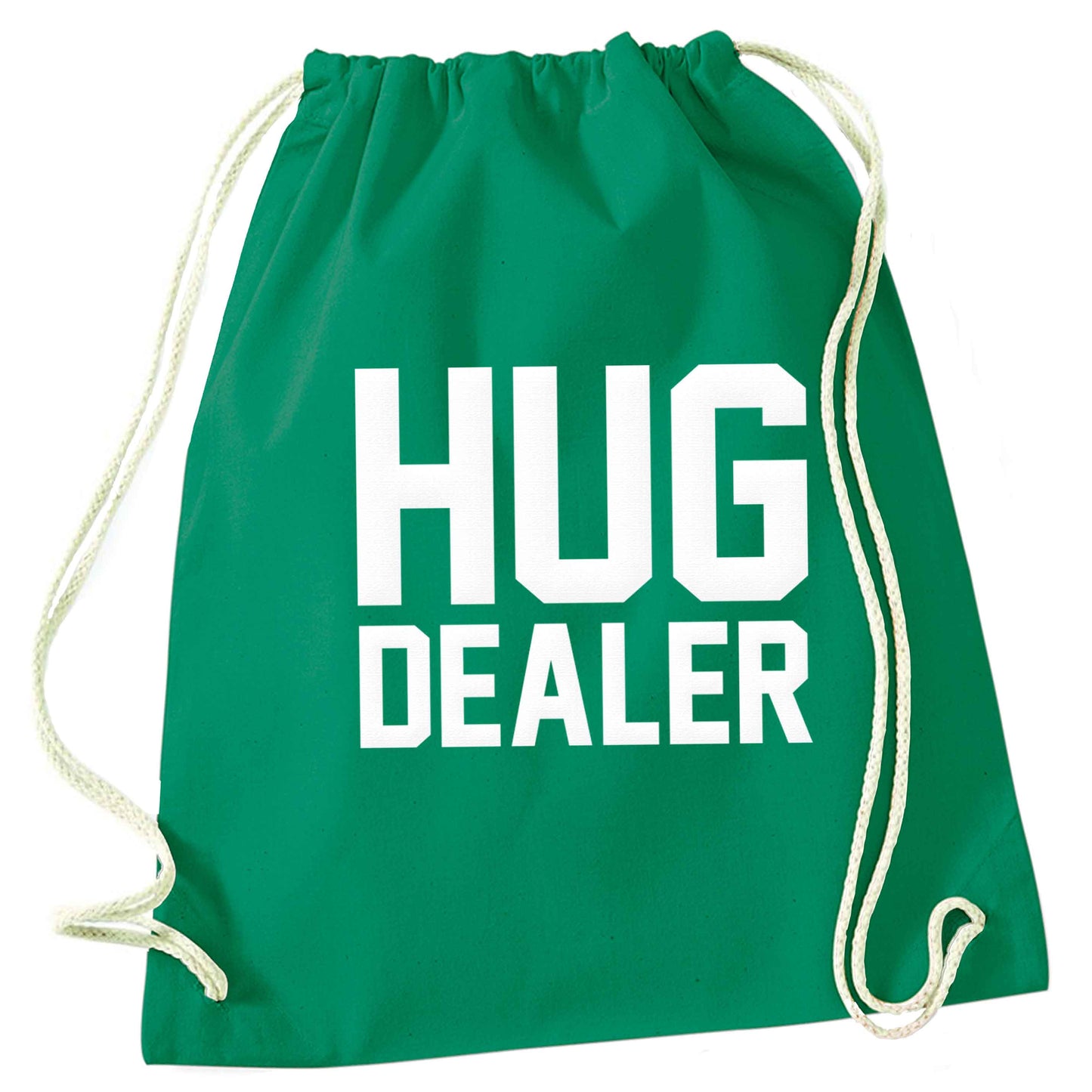 Hug dealer green drawstring bag