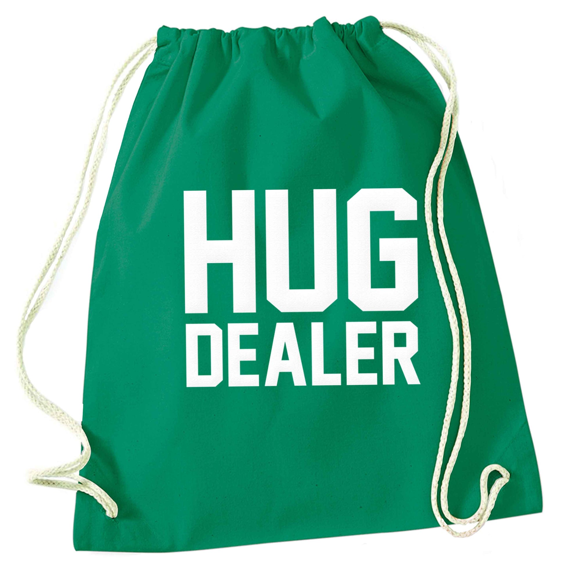 Hug dealer green drawstring bag