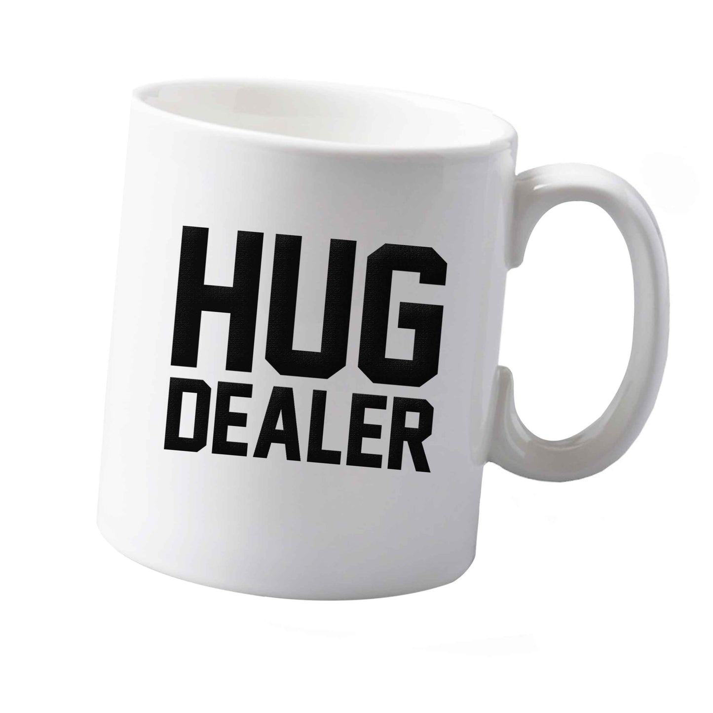 10 oz Hug dealer ceramic mug  both sides