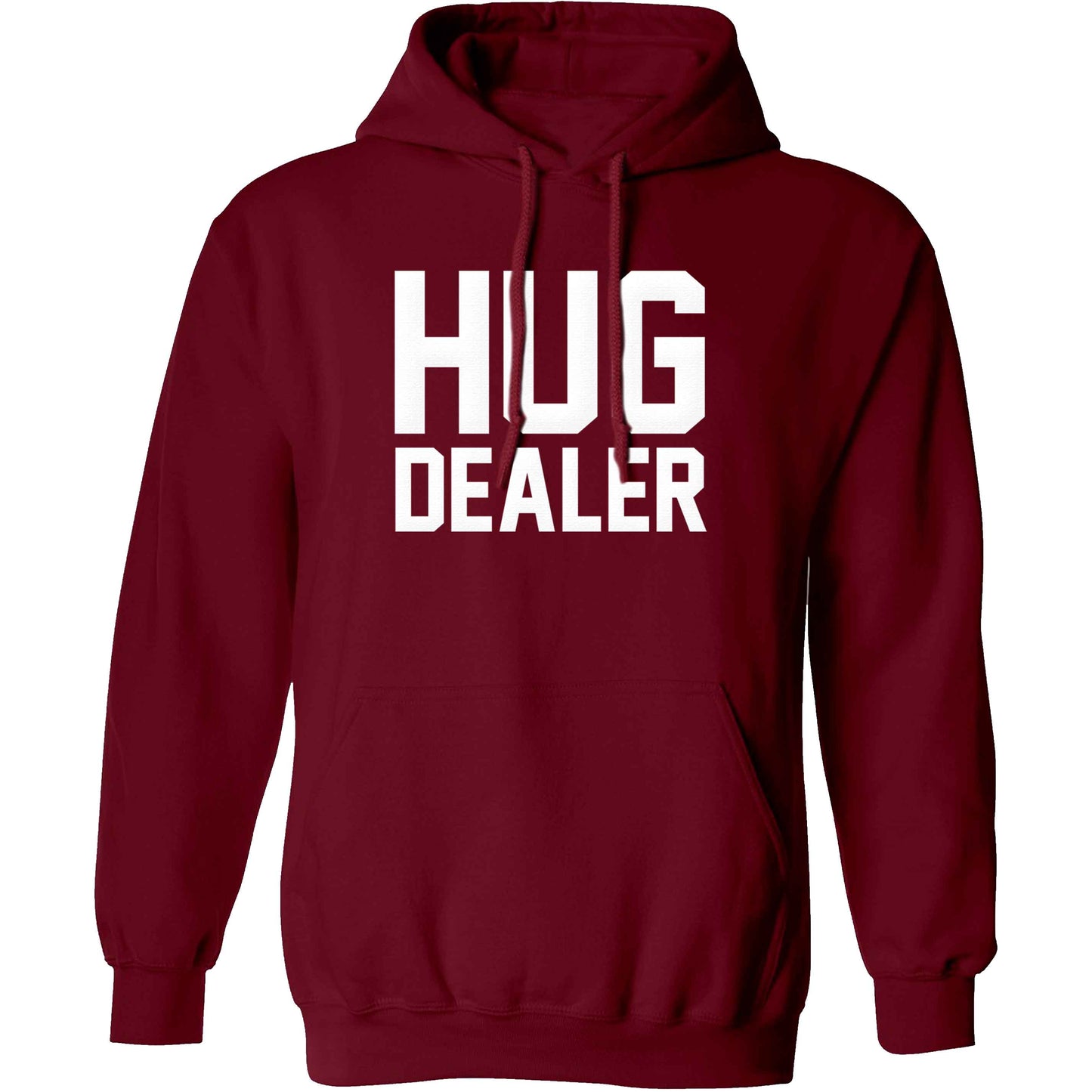 Hug dealer adults unisex maroon hoodie 2XL