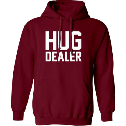 Hug dealer adults unisex maroon hoodie 2XL