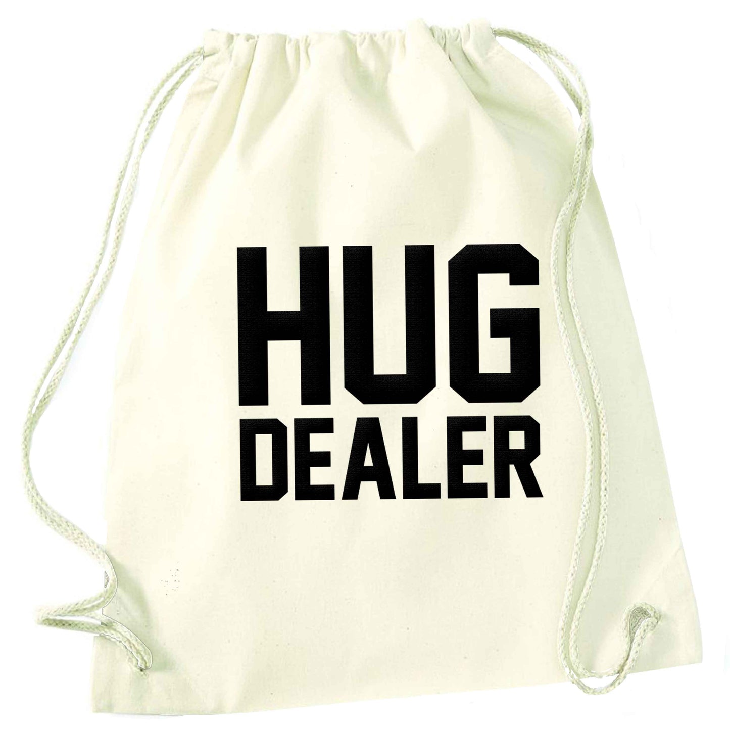 Hug dealer natural drawstring bag