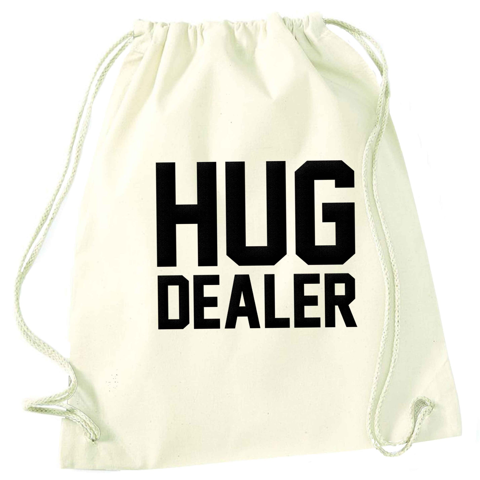 Hug dealer natural drawstring bag