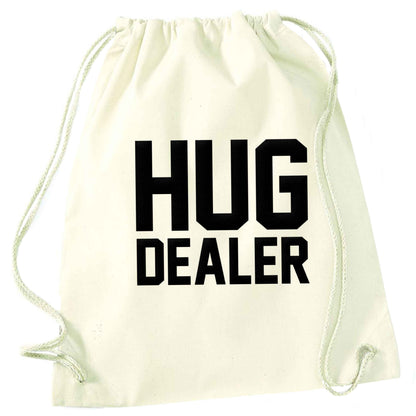 Hug dealer natural drawstring bag
