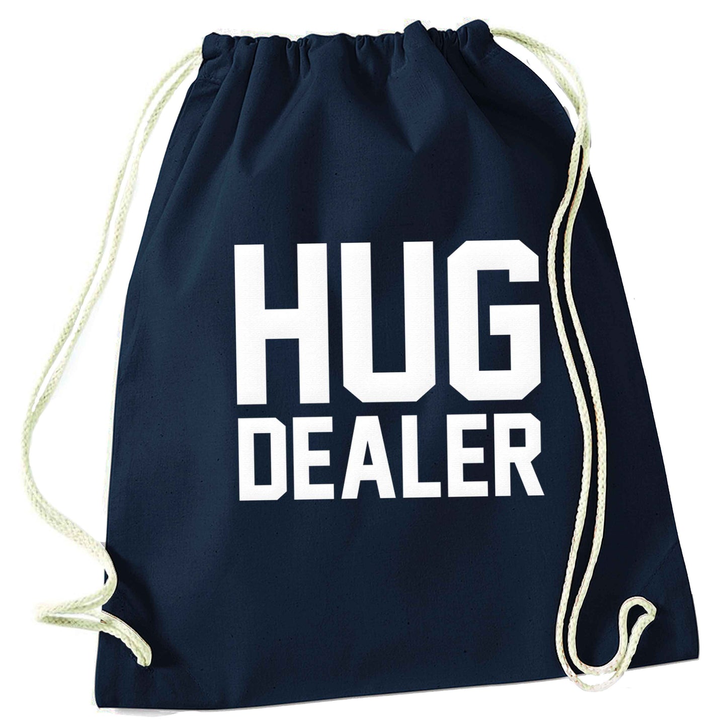 Hug dealer navy drawstring bag