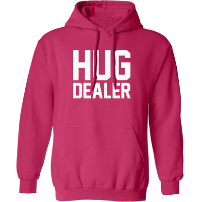 Hug dealer adults unisex pink hoodie 2XL