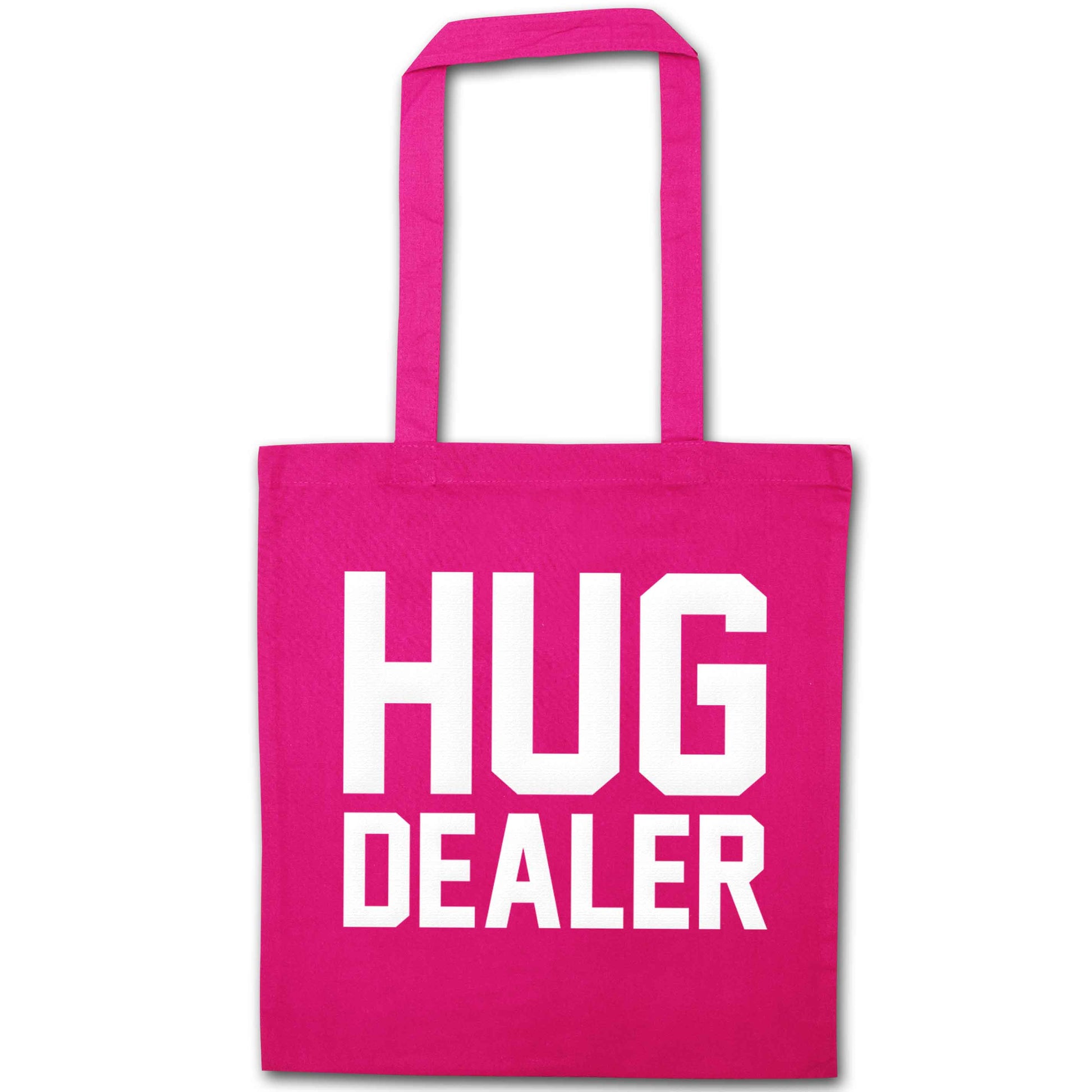 Hug dealer pink tote bag