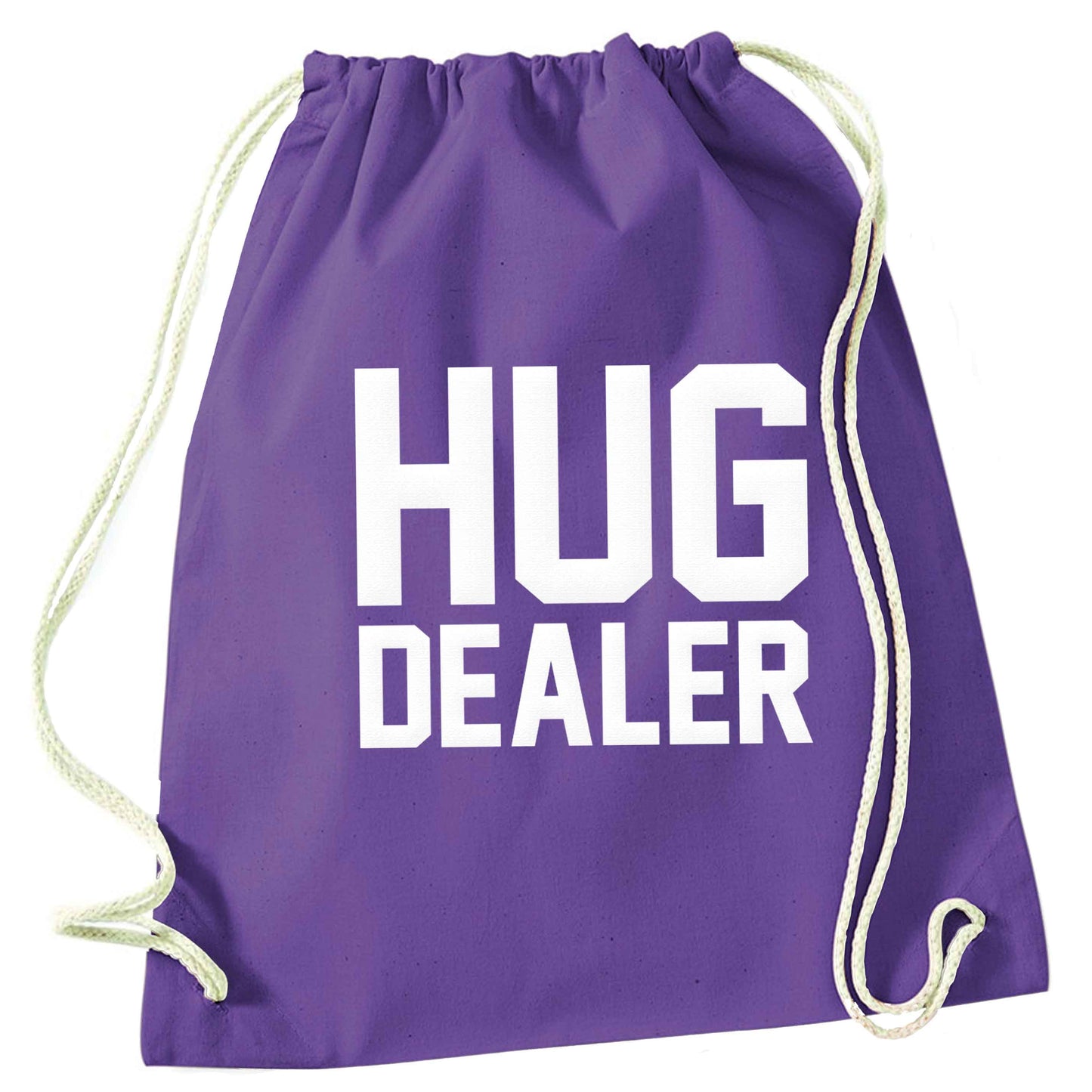 Hug dealer purple drawstring bag