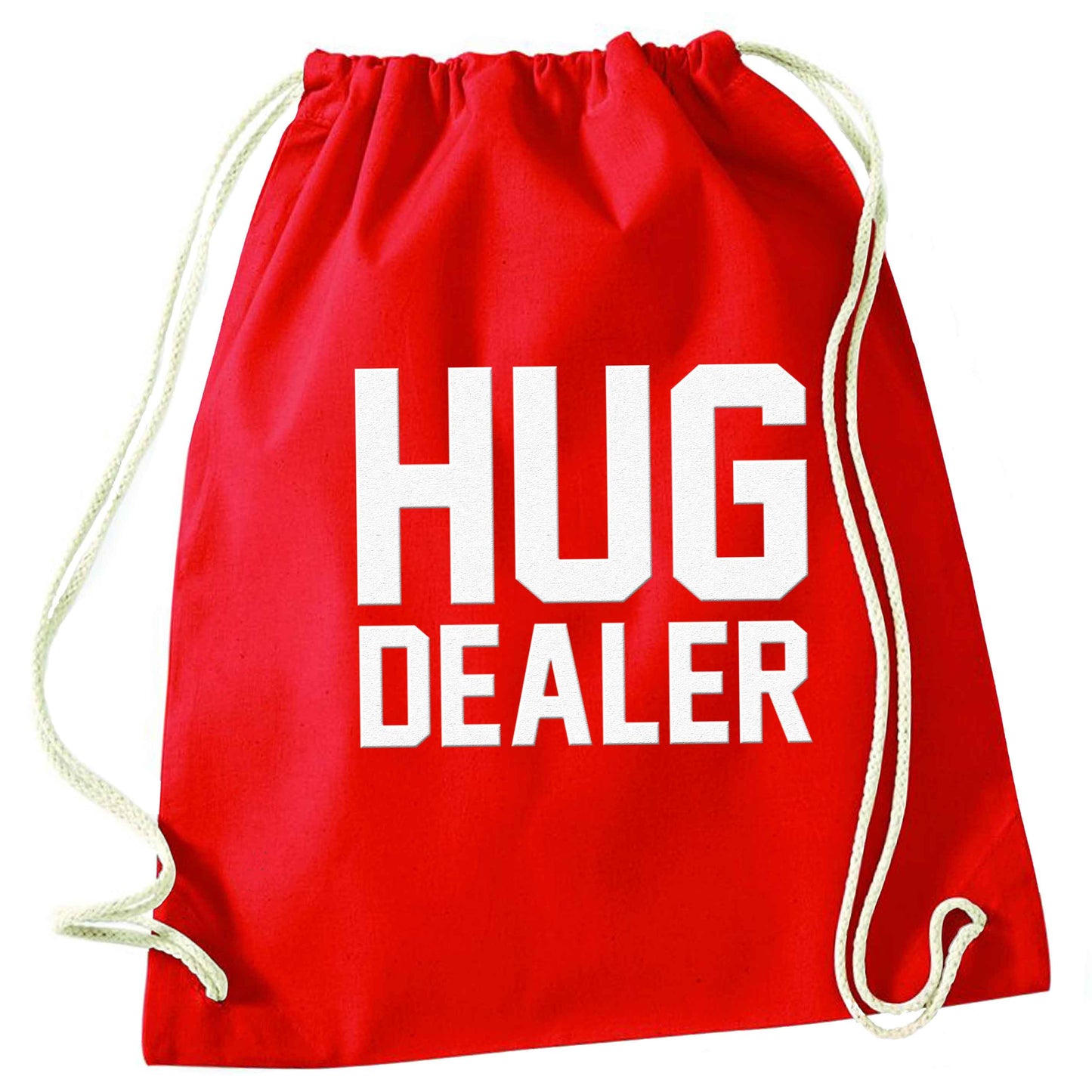 Hug dealer red drawstring bag 