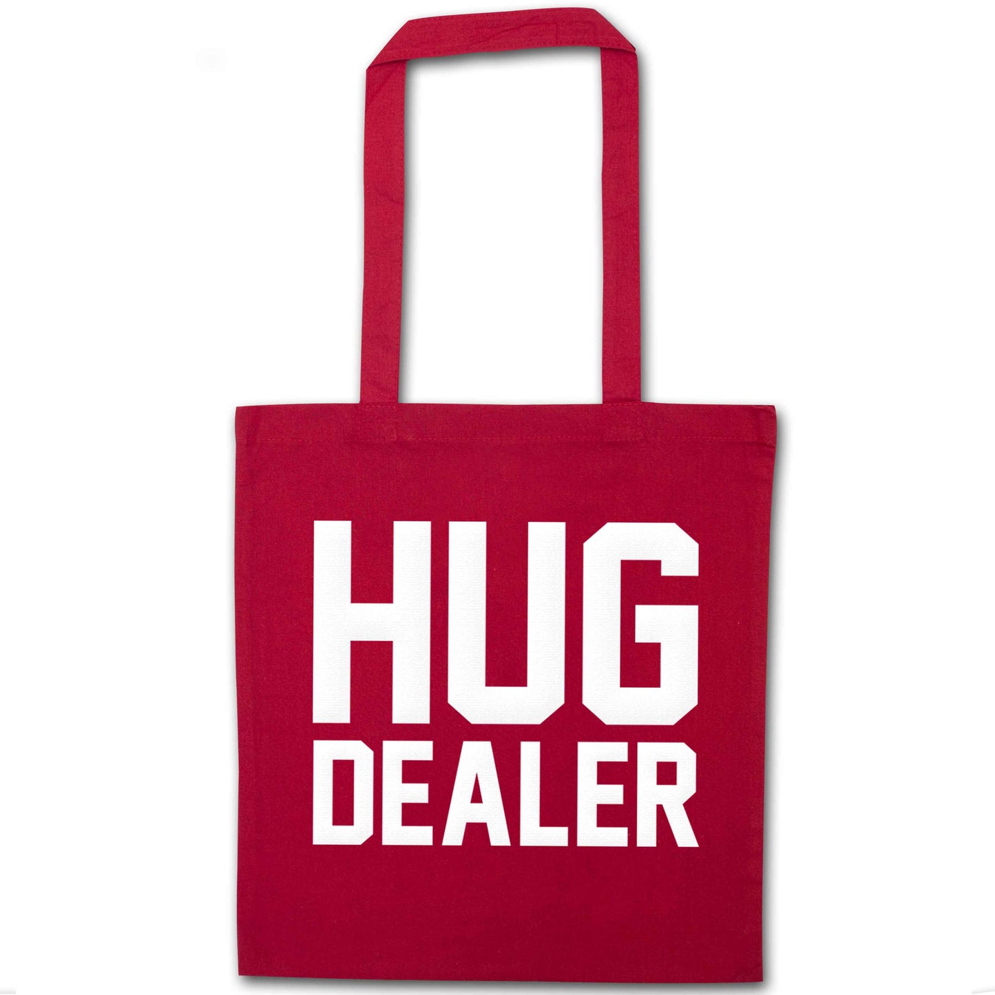 Hug dealer red tote bag