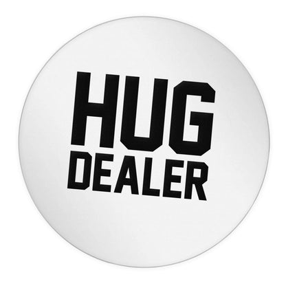Hug dealer 24 @ 45mm matt circle stickers