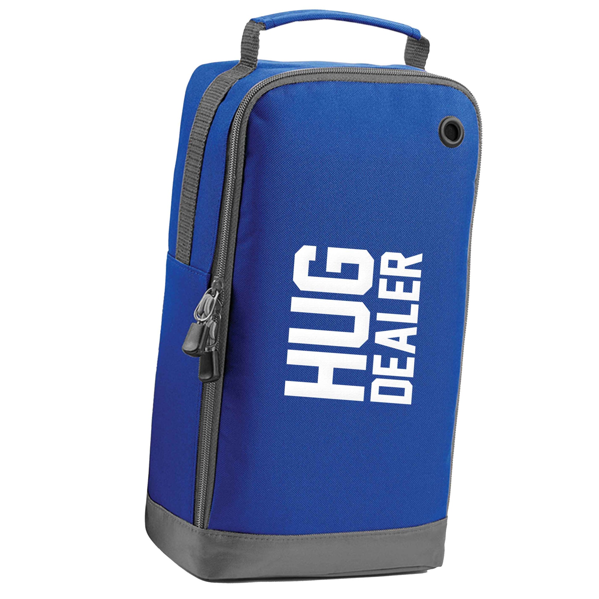 Hug dealer blue sports shoe bag horizontal print