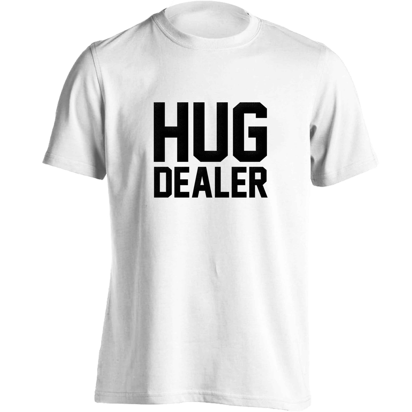 Hug dealer adults unisex white Tshirt 2XL