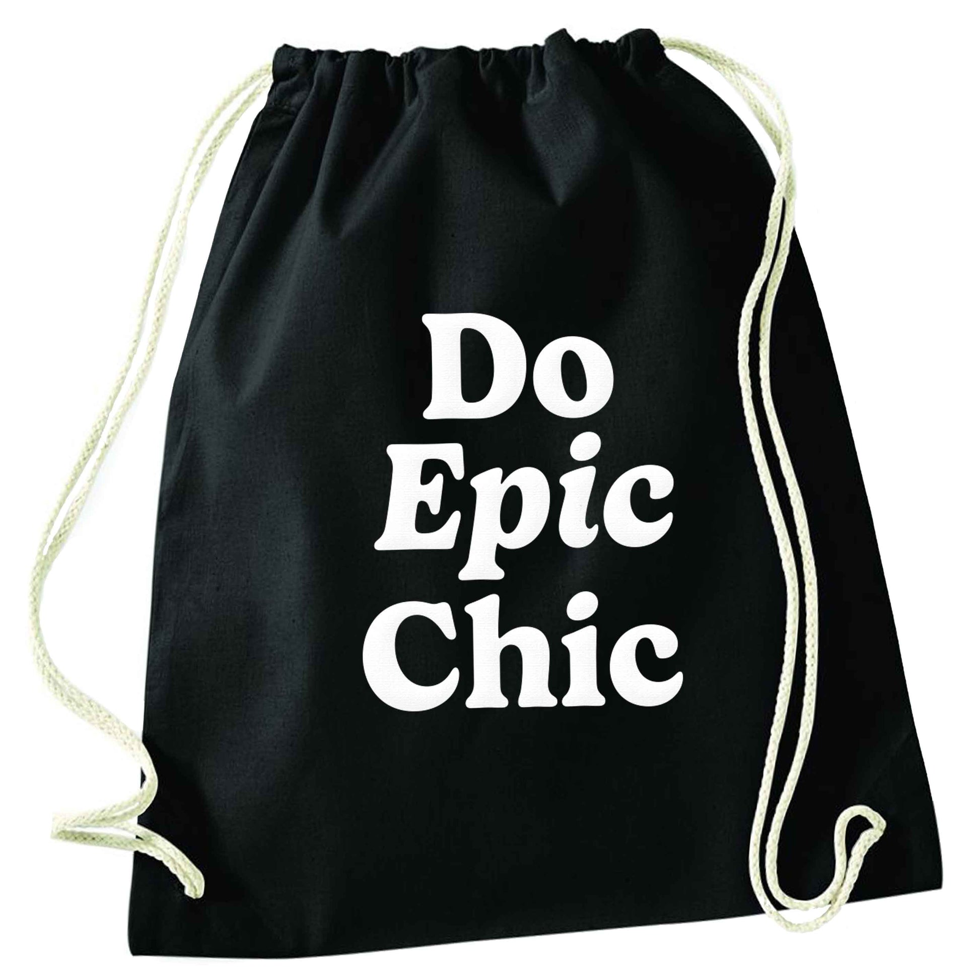 Do epic chic black drawstring bag