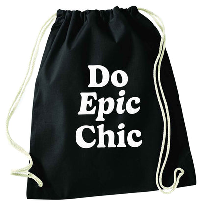 Do epic chic black drawstring bag