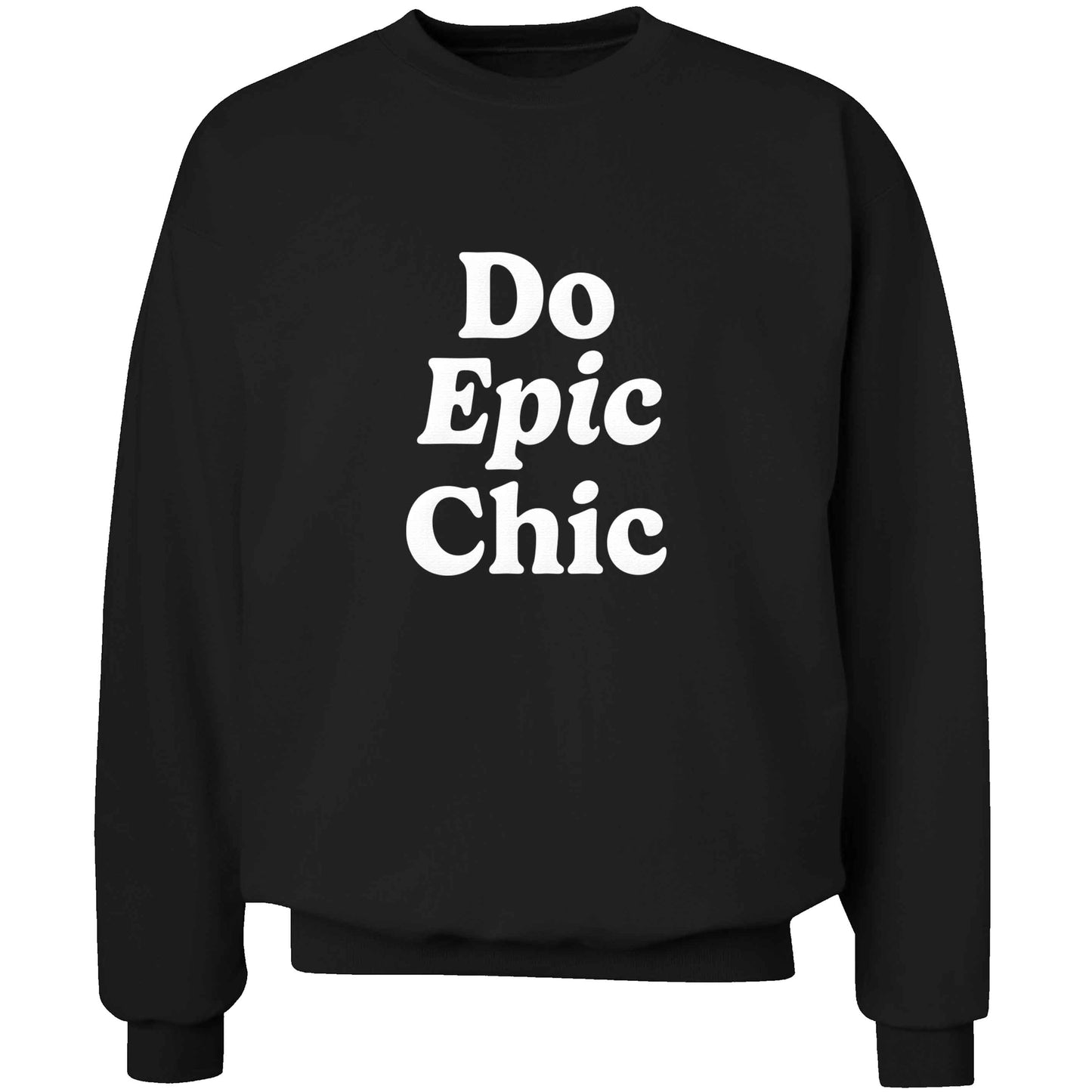 Do epic chic adult's unisex black sweater 2XL