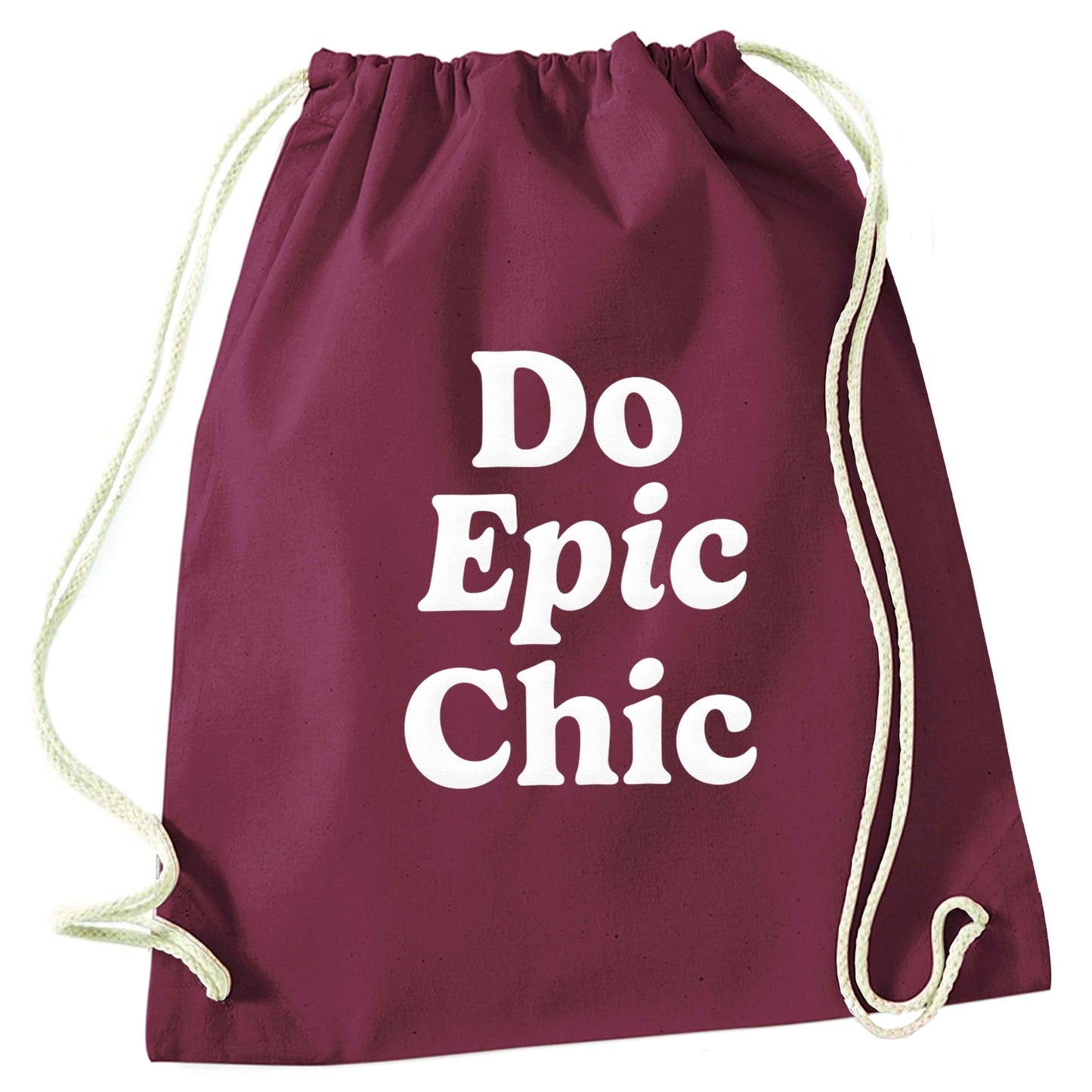 Do epic chic maroon drawstring bag