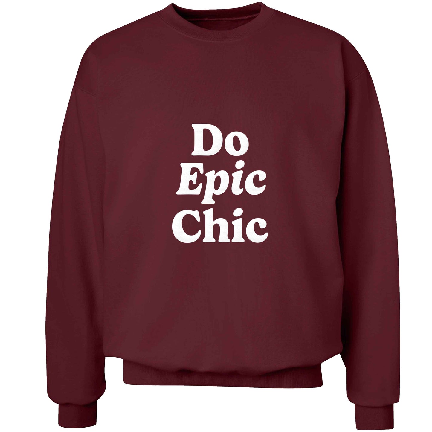Do epic chic adult's unisex maroon sweater 2XL