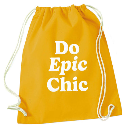 Do epic chic mustard drawstring bag