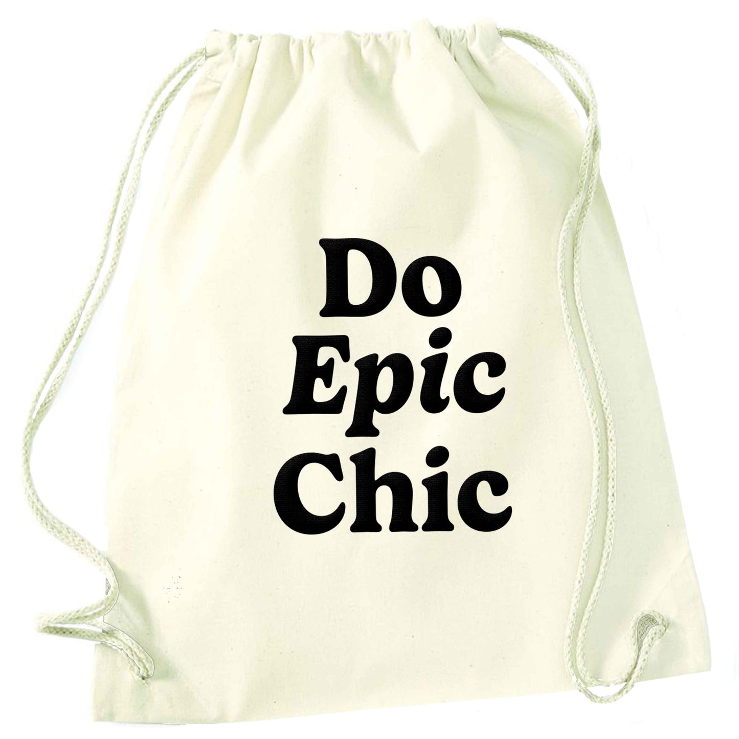 Do epic chic natural drawstring bag