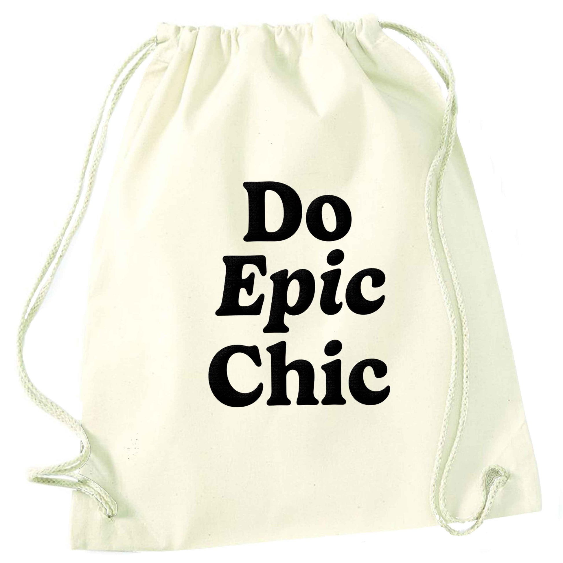 Do epic chic natural drawstring bag