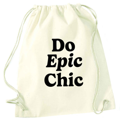 Do epic chic natural drawstring bag