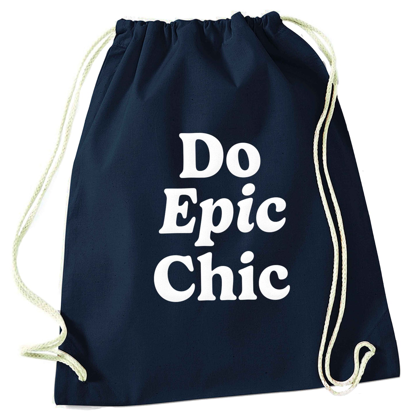 Do epic chic navy drawstring bag