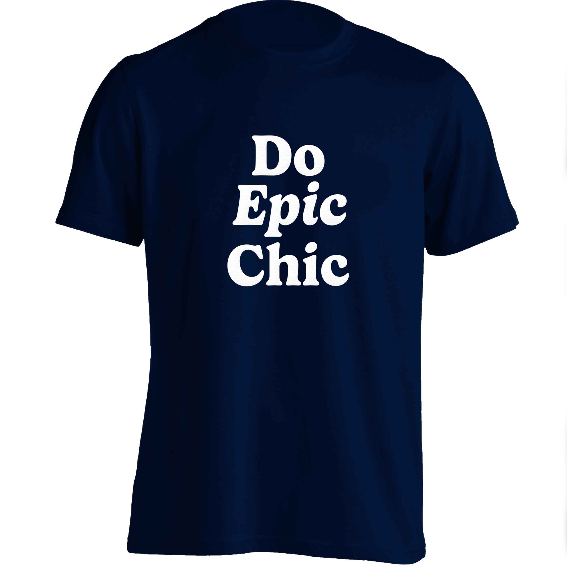Do epic chic adults unisex navy Tshirt 2XL