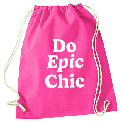 Do epic chic pink drawstring bag