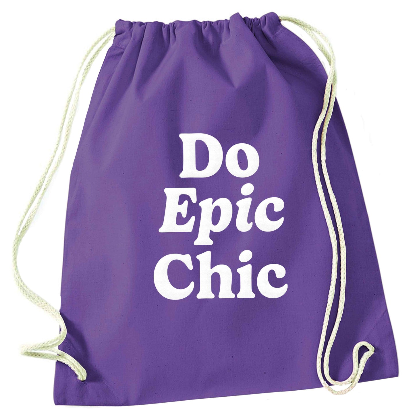 Do epic chic purple drawstring bag