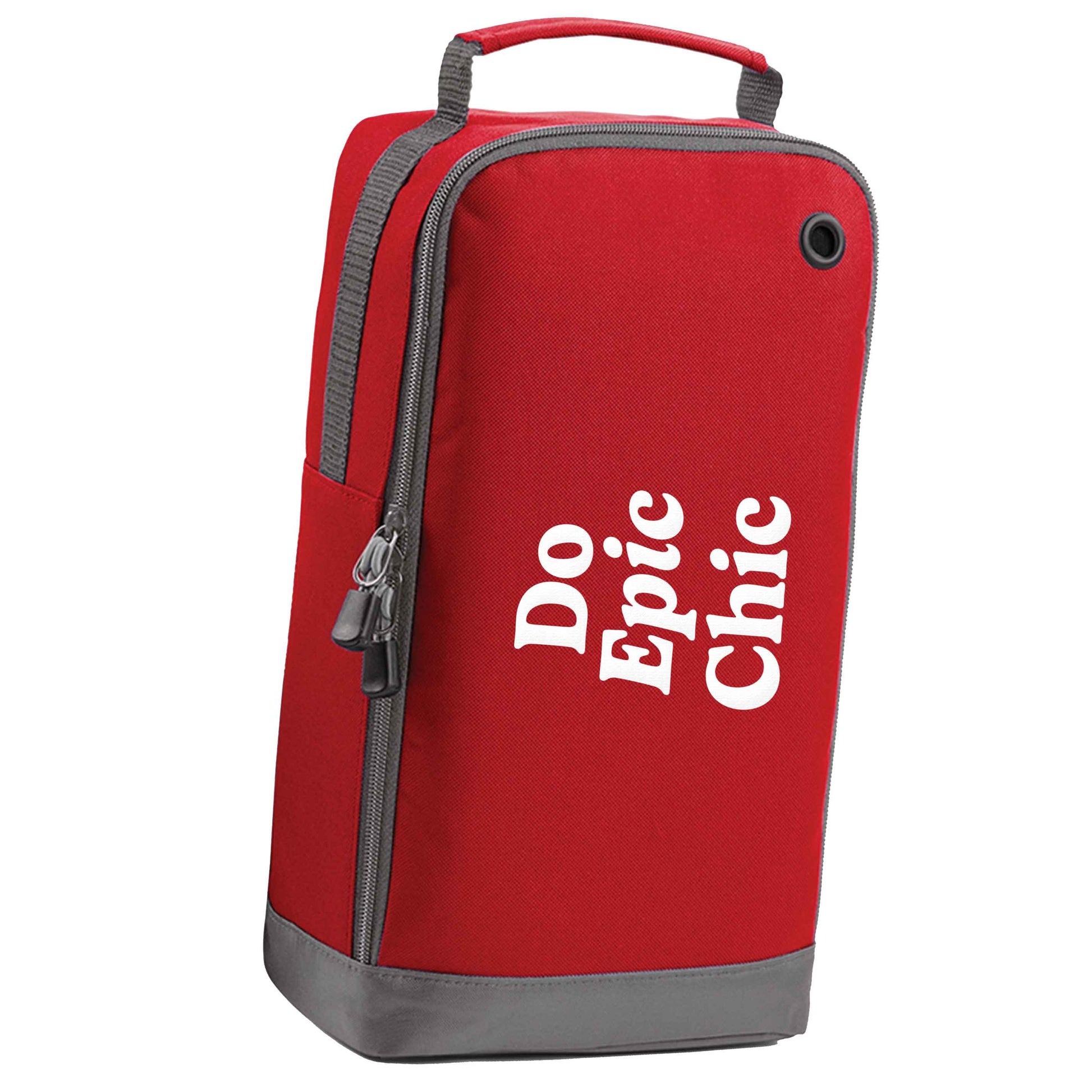 Do epic chic red sports shoe bag vertical print