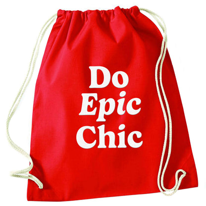 Do epic chic red drawstring bag 