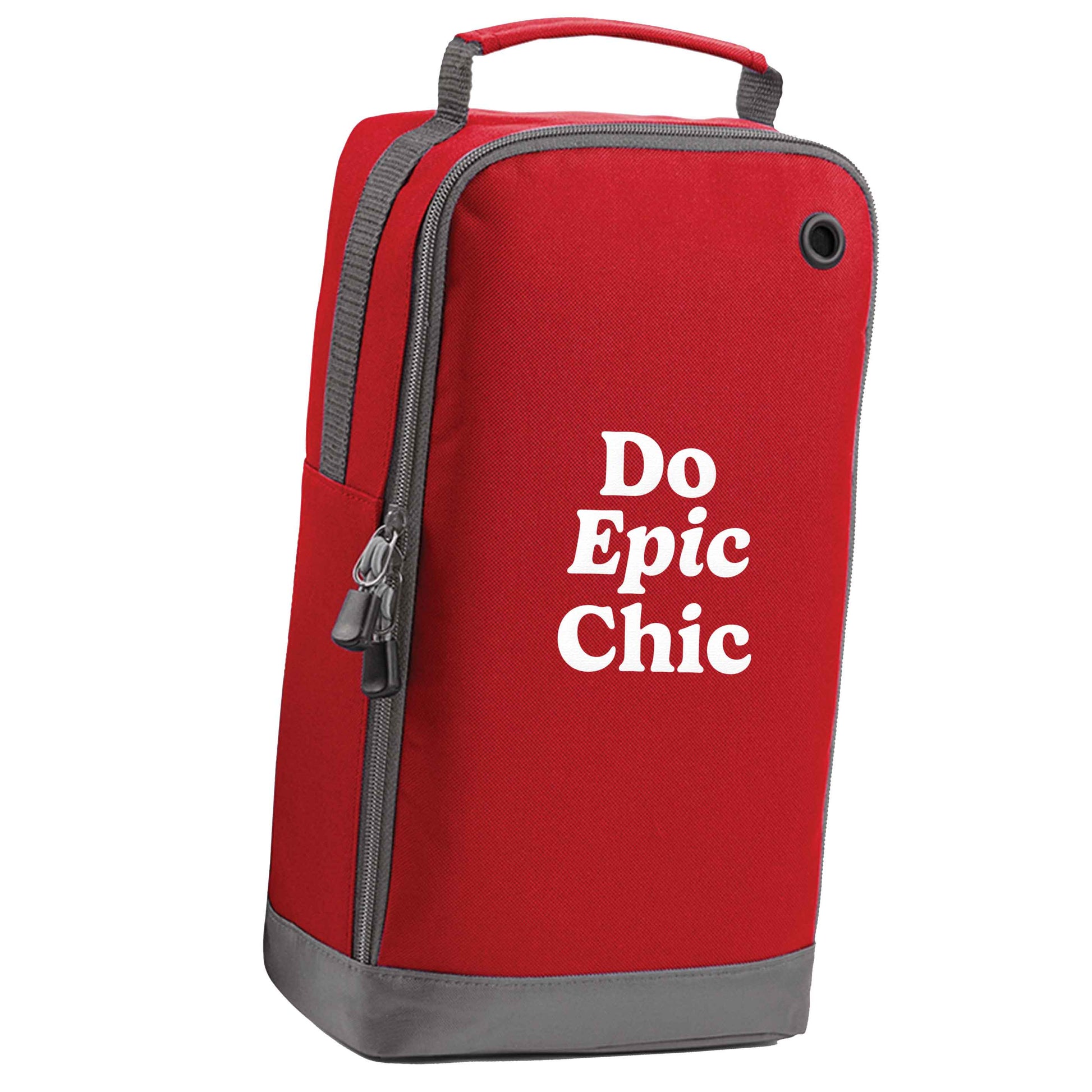 Do epic chic red sports shoe bag horizontal print