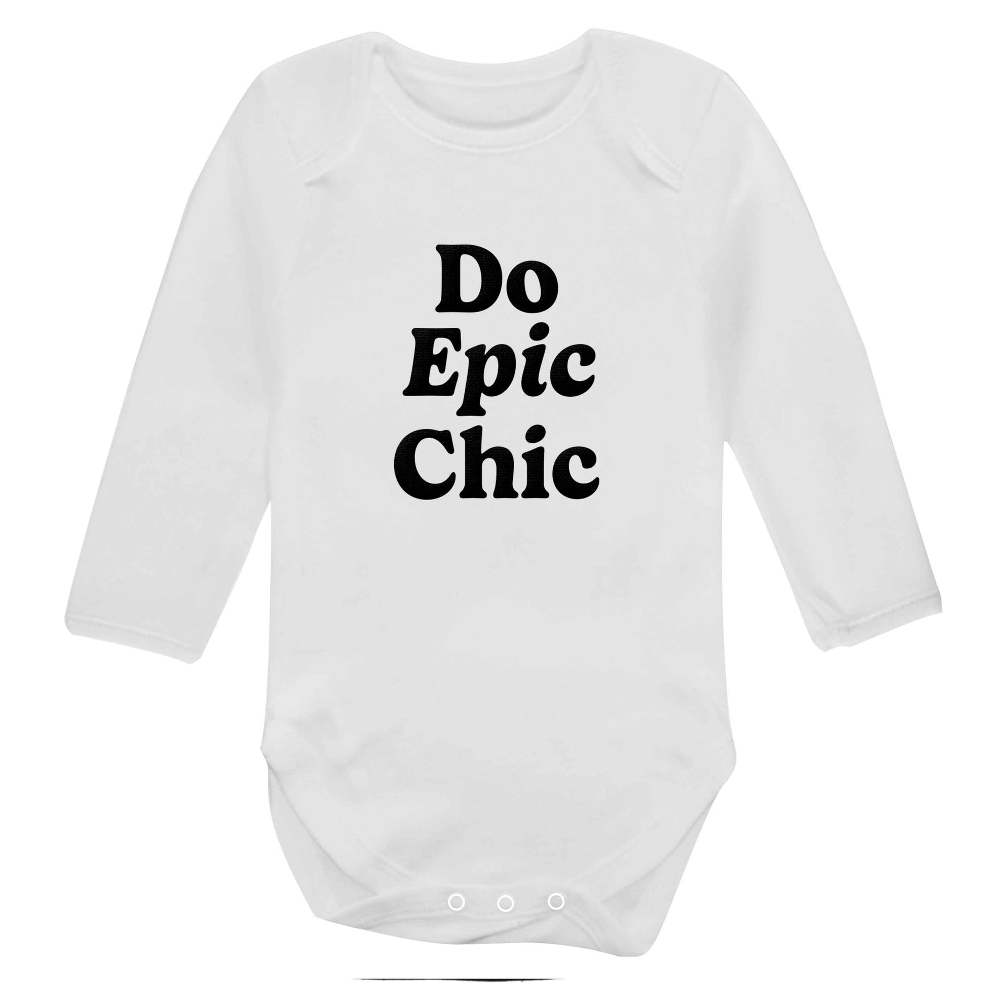 Do epic chic baby bodysuit long sleeved white 6-12 months