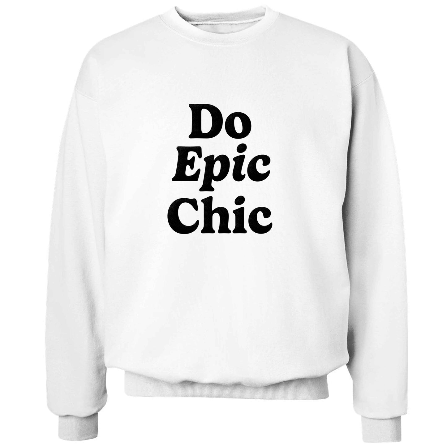 Do epic chic adult's unisex white sweater 2XL