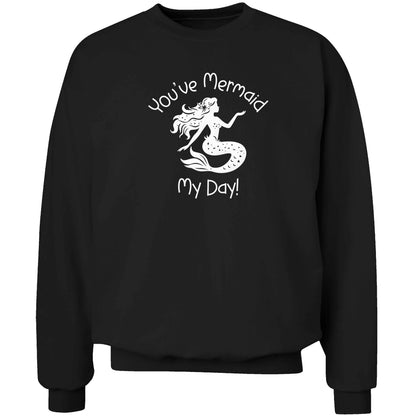 You've mermaid my day! adult's unisex black sweater 2XL