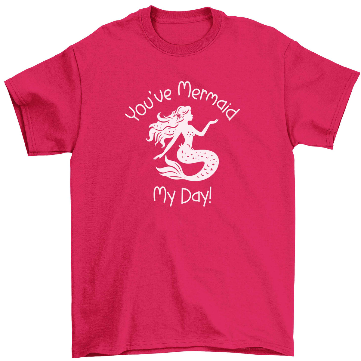 You've mermaid my day! Children's pink Tshirt 12-13 Years