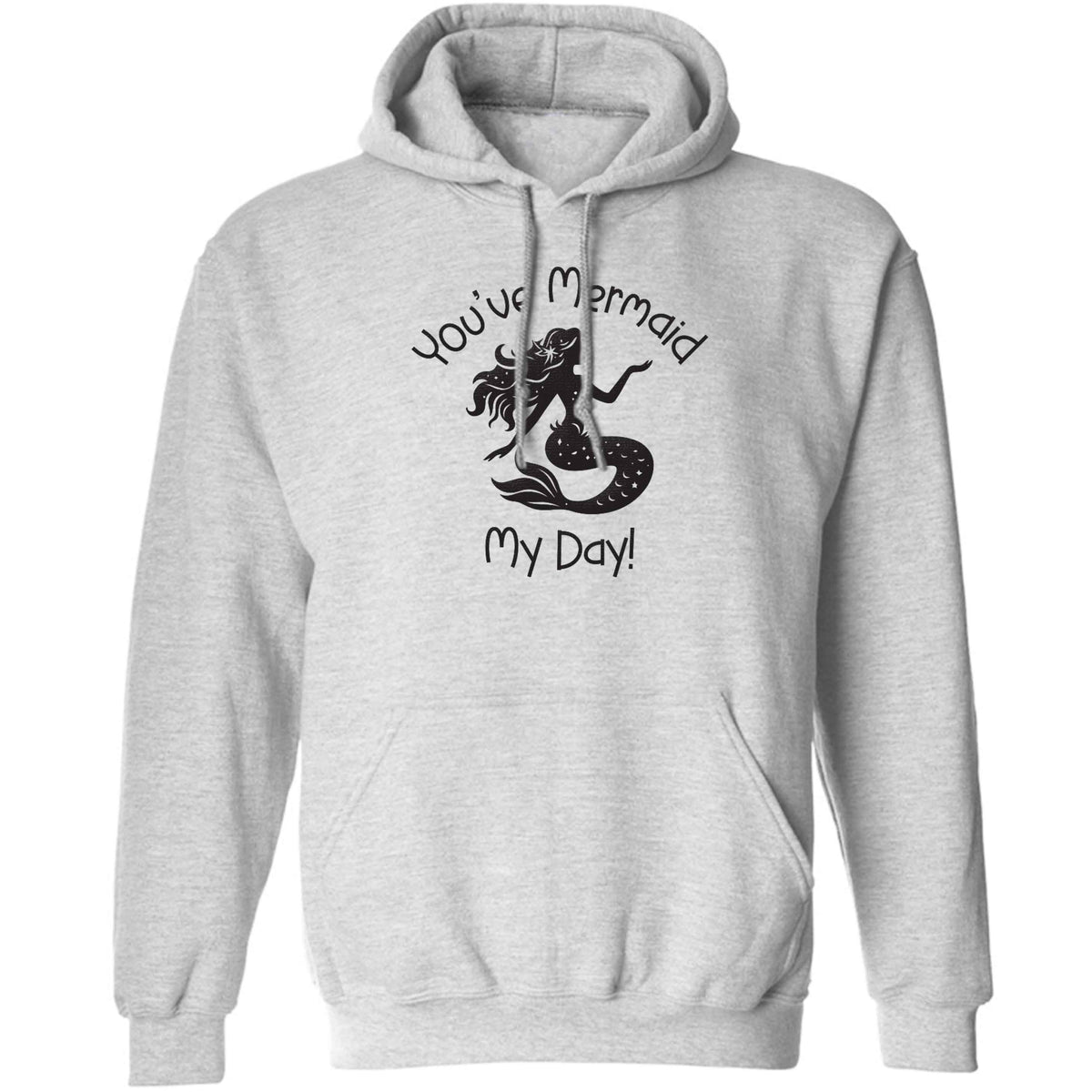 You've mermaid my day! adults unisex grey hoodie 2XL