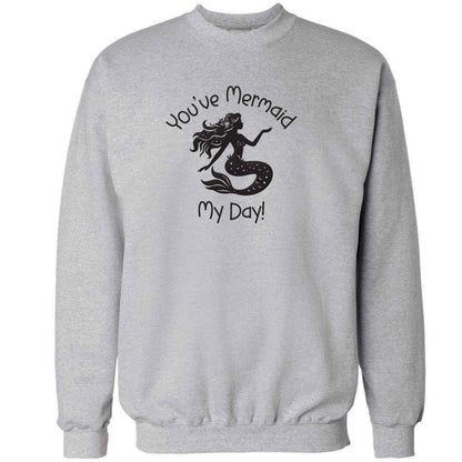 You've mermaid my day! adult's unisex grey sweater 2XL