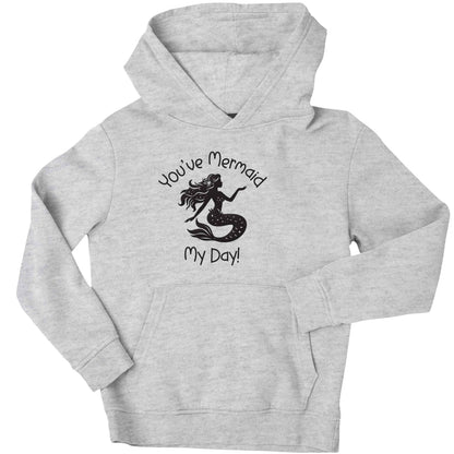 You've mermaid my day! children's grey hoodie 12-13 Years